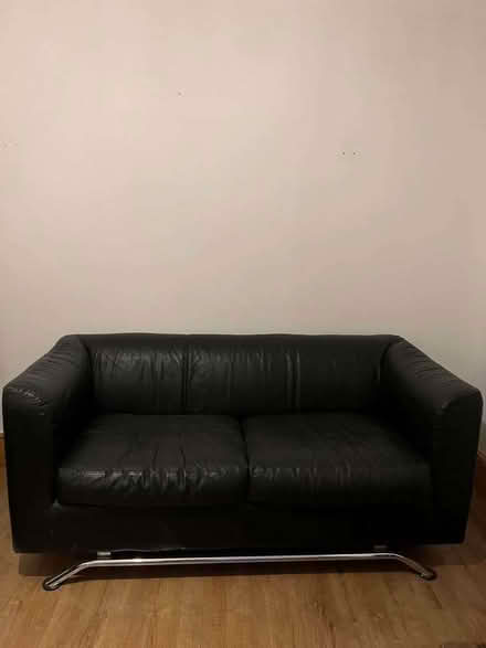 Photo of free black leather sofas (Erdington B23) #1