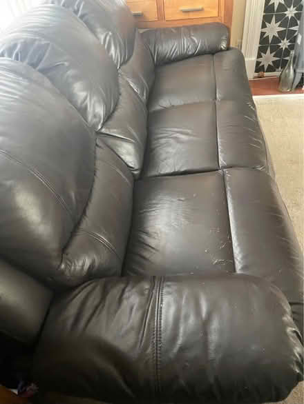 Photo of free leather sofa (Peachcroft OX14) #3