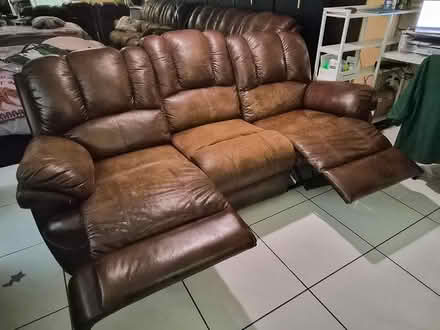 Photo of free Brown 'Leather' Couches (Aventura) #1