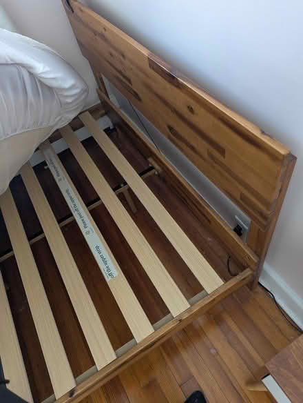 Photo of free Bed Frame - Full - Wood/metal frame (Red Bank - East of Broad St.) #1