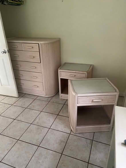 Photo of free Wooden dressers, mirror and shelf (Locks and Kanner Stuart) #4