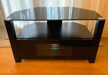 Photo of free Black Glass TV stand (Kirkby Lonsdale LA6) #1