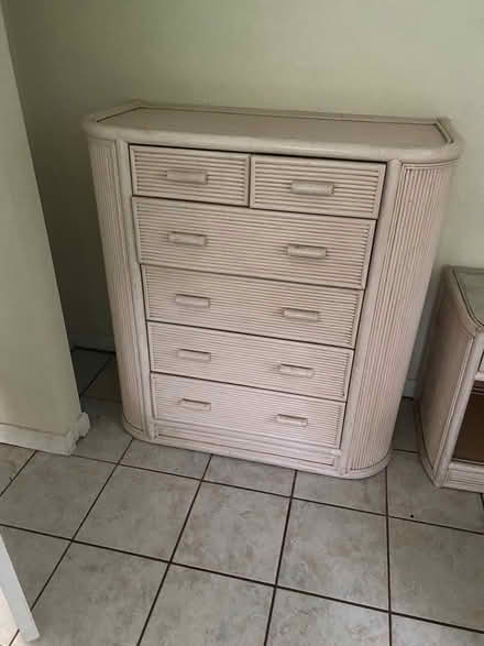 Photo of free Wooden dressers, mirror and shelf (Locks and Kanner Stuart) #1
