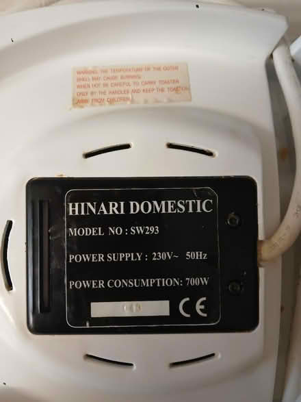 Photo of free Electric Toastie Maker (Donnington) #3