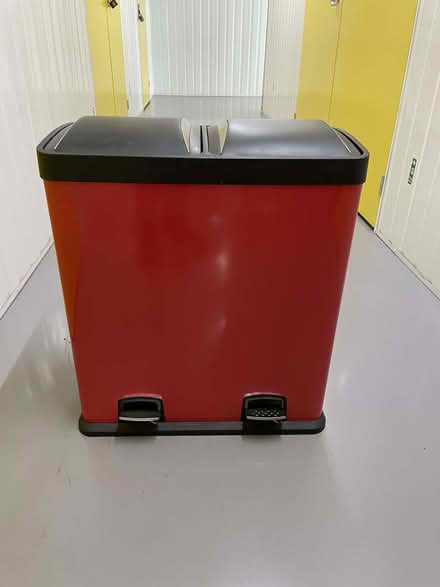 Photo of free Red recycling bin with 2 compartments (Agar Grove N7) #2