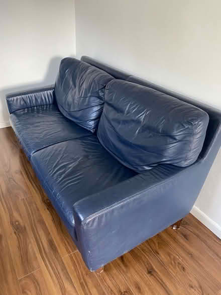 Photo of free Two seater leather sofa (Charlton TW15) #1