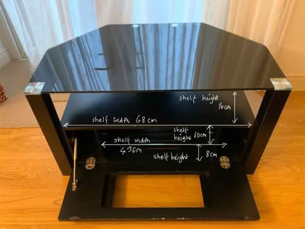 Photo of free Black Glass TV stand (Kirkby Lonsdale LA6) #2