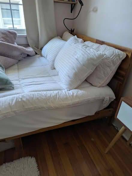 Photo of free Bed Frame - Full - Wood/metal frame (Red Bank - East of Broad St.) #2