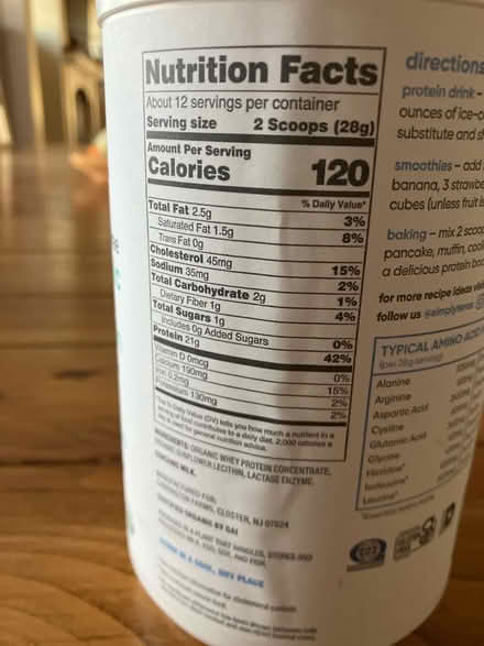 Photo of free Tera’s Organic Whey Protein (Havertown) #2