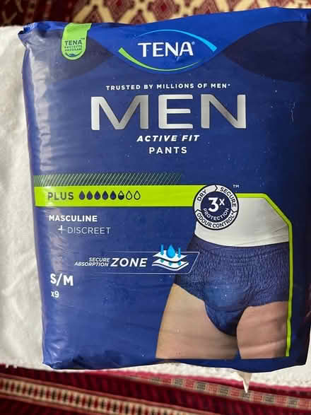 Photo of free Pack of Tena men’s incontinence pants S/M (AB25) #1