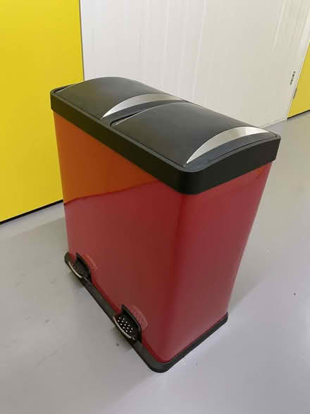 Photo of free Red recycling bin with 2 compartments (Agar Grove N7) #1