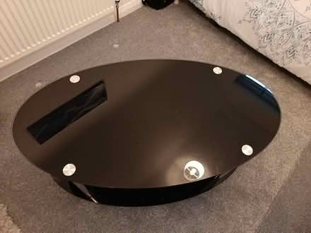 Photo of free black glass coffee table (Lancing BN15) #3