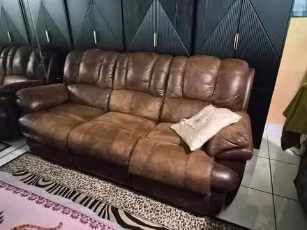 Photo of free Brown 'Leather' Couches (Aventura) #2