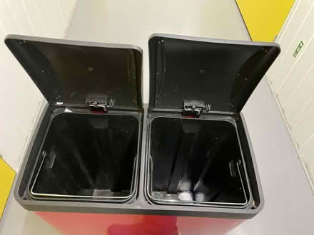 Photo of free Red recycling bin with 2 compartments (Agar Grove N7) #3