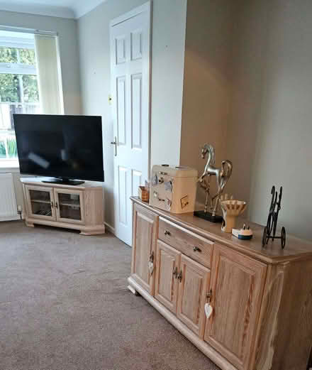 Photo of free Matching Limed Oak Sideboard, Table & 6 Chairs & TV Cabinet (Chickenley WF12) #1