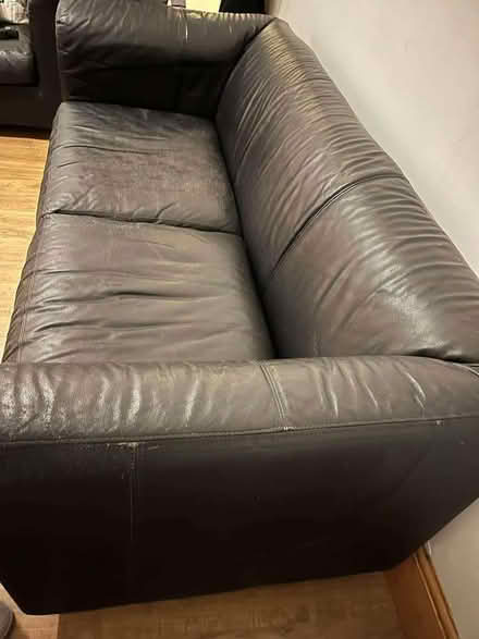 Photo of free black leather sofas (Erdington B23) #3
