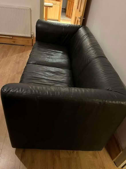 Photo of free black leather sofas (Erdington B23) #4