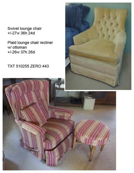 Photo of free (2) lounge chairs (95476) #1