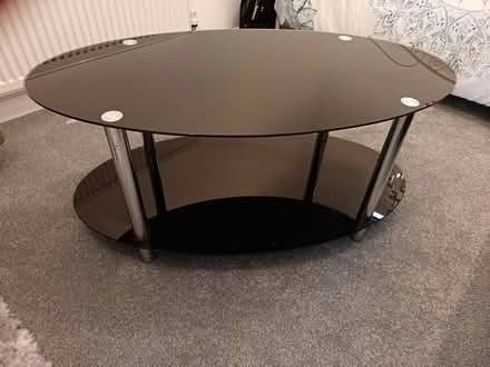 Photo of free black glass coffee table (Lancing BN15) #2