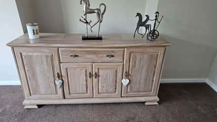 Photo of free Matching Limed Oak Sideboard, Table & 6 Chairs & TV Cabinet (Chickenley WF12) #1