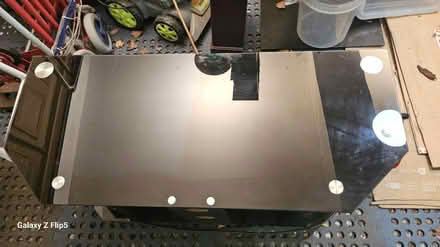 Photo of free TV Table TV Stand Black Glass (SK14) #3