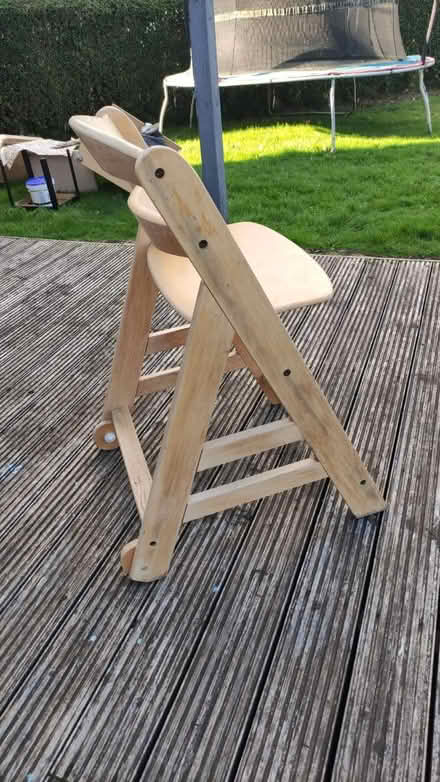 Photo of free Height adjustable wooden chair (Stockport) #3
