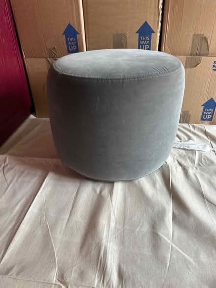 Photo of free Grey IKEA footstool pouffe (Wimbledon Village SW19) #3