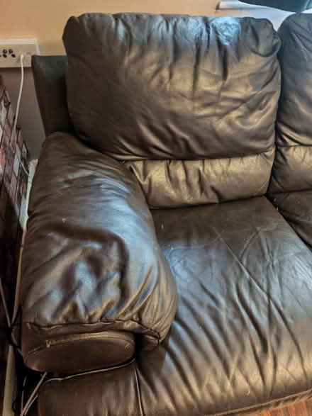 Photo of free Large faux leather sofa (Nottingham NG16) #2