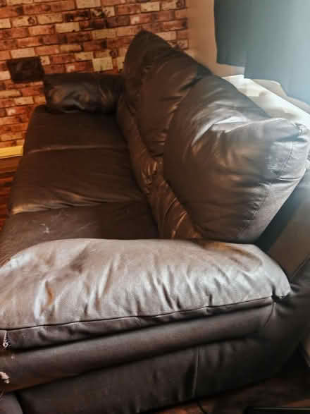 Photo of free Large faux leather sofa (Nottingham NG16) #4