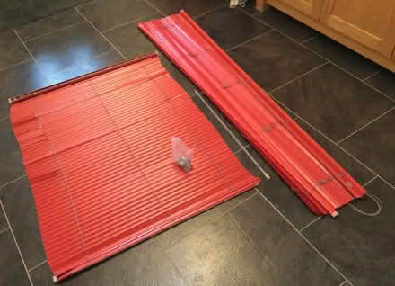 Photo of free Two red blinds (Wickford, Essex SS11) #1