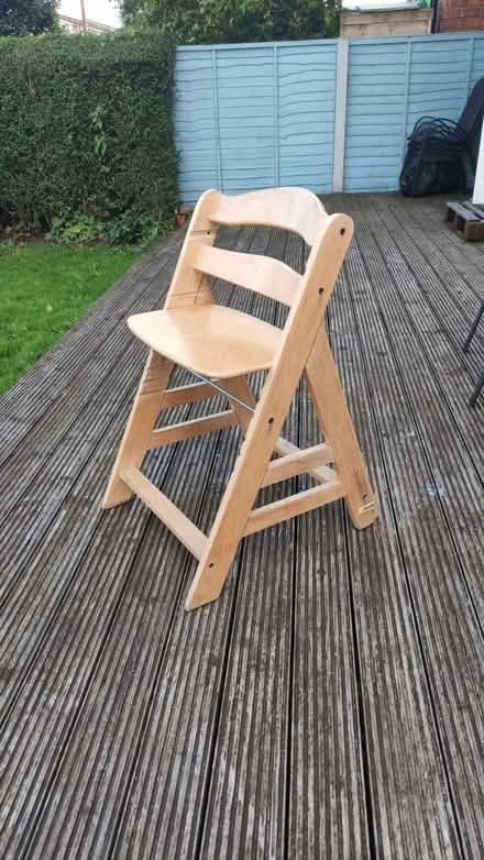 Photo of free Height adjustable wooden chair (Stockport) #2
