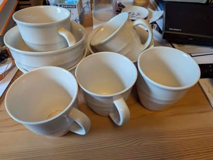 Photo of free Set of 3 white bowls and 5 white mugs (Abraham Heights LA1) #2