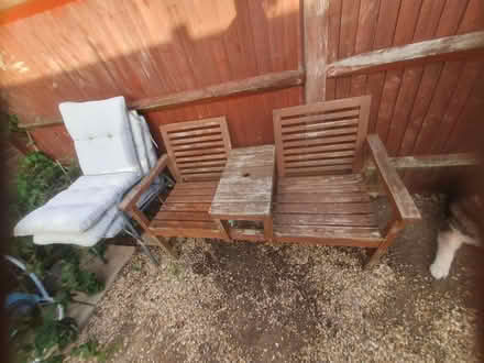 Photo of free 2 seat bench with mini table (Shoreham by sea BN43) #1