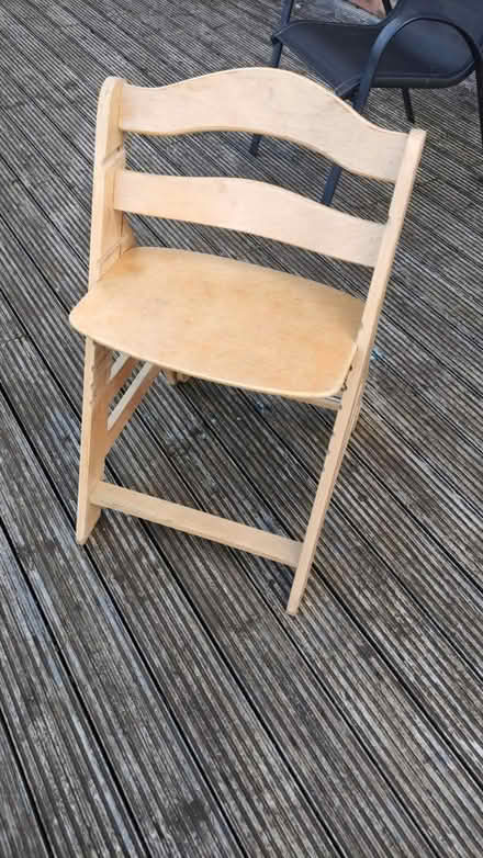 Photo of free Height adjustable wooden chair (Stockport) #1