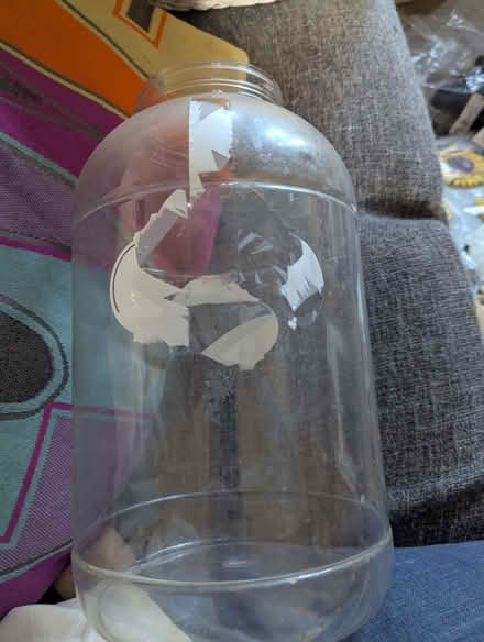 Photo of free Large plastic jar (Portchester PO16) #1