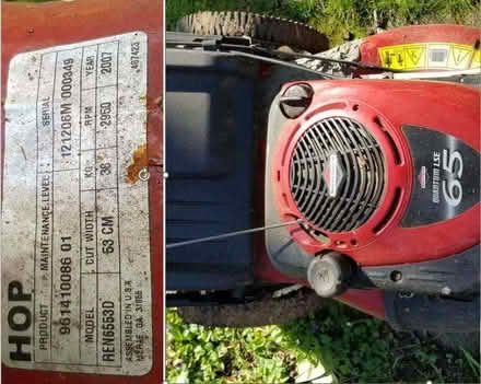 Photo of free Old 6.5HP petrol lawn mower - engine good (Binfield RG42) #1