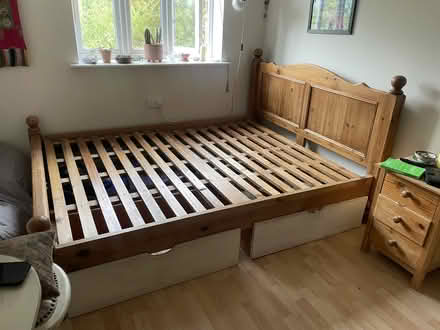 Photo of free Wooden king size bed frame (Pilton, BA4) #1