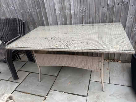 Photo of free Large garden table with glass top (Kidderminster DY11) #2