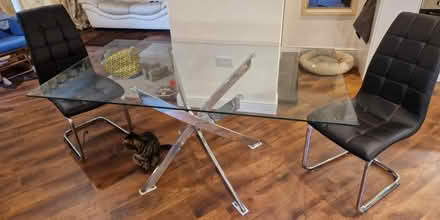 Photo of free Glass table & 4 chairs (Tern Hill) #1