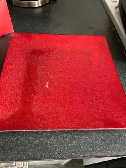Photo of free Red glass candle base (Northfield B31) #1