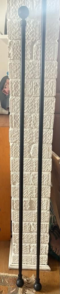 Photo of free Pair of black metal extending curtain rails ( no brackets) (Wing LU7) #1