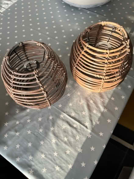 Photo of free 2 x wicker lampshades (Brighton BN2 6) #1