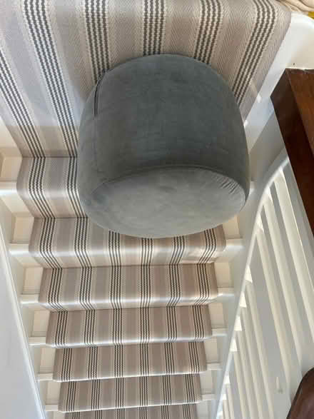 Photo of free Grey IKEA footstool pouffe (Wimbledon Village SW19) #1