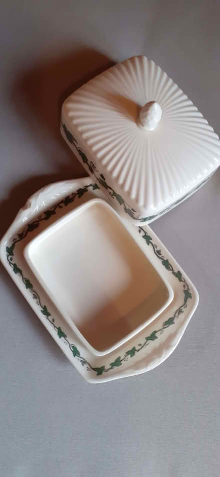 Photo of free Butter dish, Wedgwood, ivy design, chipped (Goldsworth Park GU21) #1