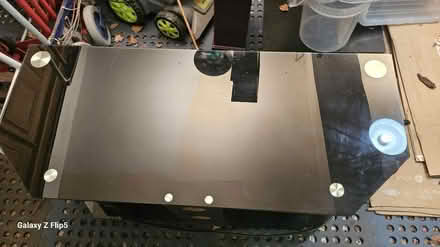 Photo of free TV Table TV Stand Black Glass (SK14) #4