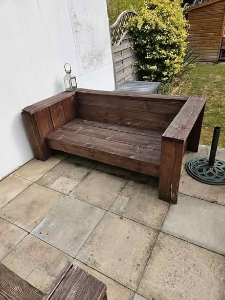 Photo of free Wooden garden seats (Mitcham CR4) #1