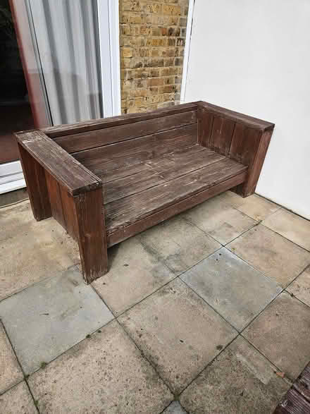 Photo of free Wooden garden seats (Mitcham CR4) #2