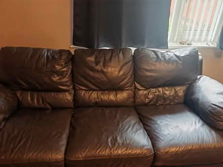 Photo of free Large faux leather sofa (Nottingham NG16) #1