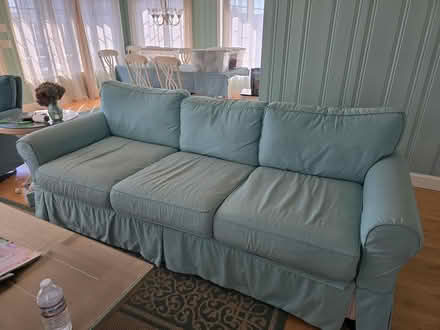 Photo of free Large Pale Turquoise Sofa (Seabrook, NH) #2
