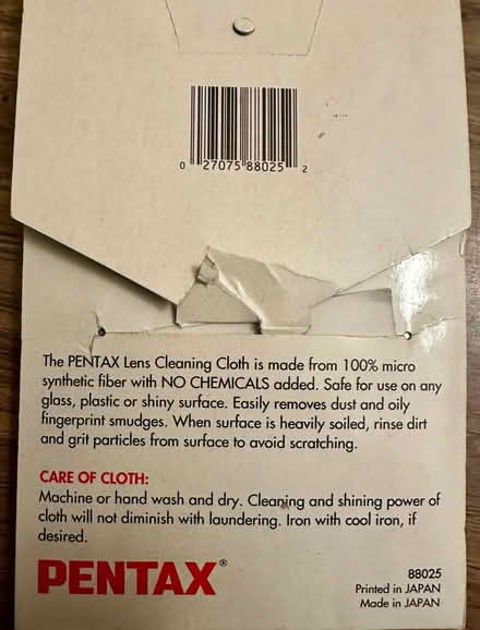 Photo of free Lens Cleaning Cloths (West San Jose 95128) #2